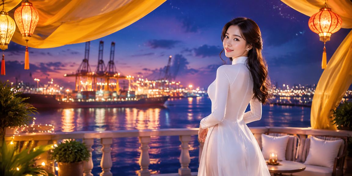 Người phụ nữ Việt Nam mặc áo dài tại Hội An – hình ảnh cân bằng và tận hưởng cuộc sống